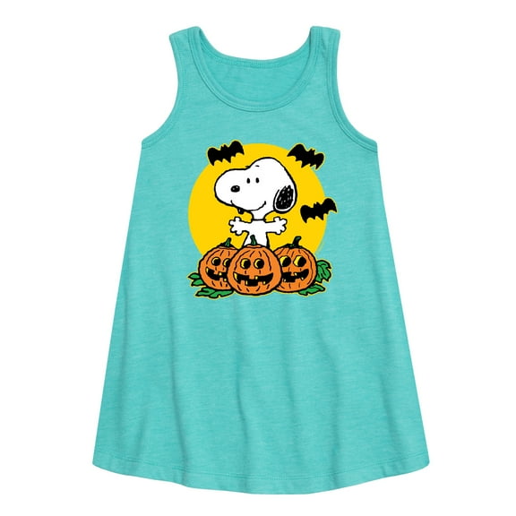 Peanuts - Snoopy Pumpkin Patch - Toddler and Youth Girls A-line Dress