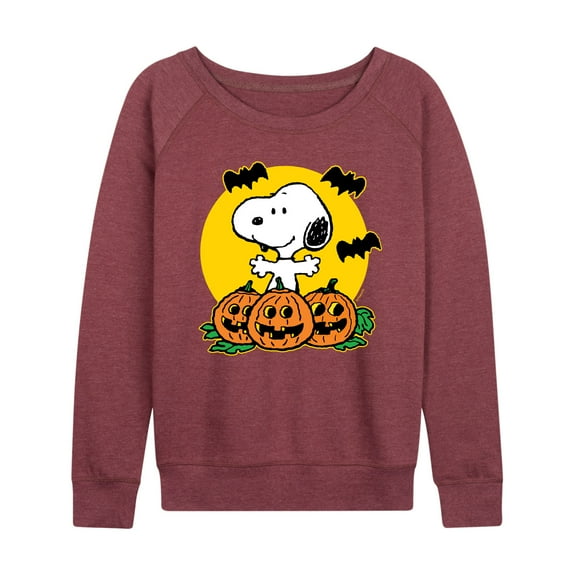 Peanuts - Snoopy Pumpkin Patch - Women's Lightweight French Terry Long Sleeve Shirt