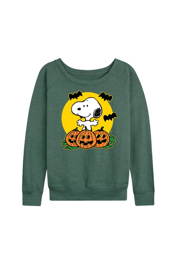 - Snoopy Pumpkin Patch - Women's Lightweight French Terry Long Sleeve Shirt