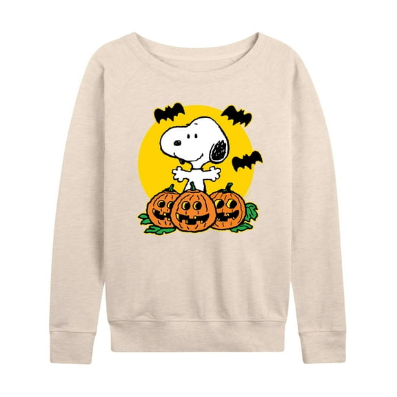 Peanuts - Snoopy Pumpkin Patch - Women's Lightweight French Terry Long Sleeve Shirt