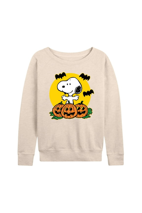 - Snoopy Pumpkin Patch - Women's Lightweight French Terry Long Sleeve Shirt