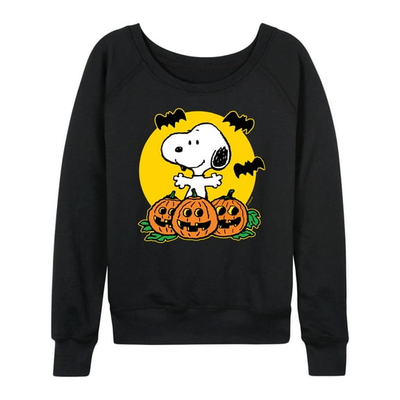 Peanuts - Snoopy Pumpkin Patch - Women's Lightweight French Terry Long Sleeve Shirt