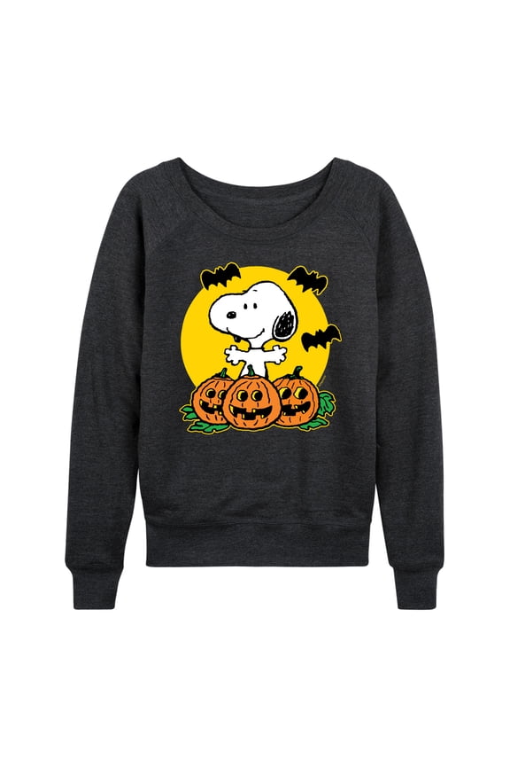 - Snoopy Pumpkin Patch - Women's Lightweight French Terry Long Sleeve Shirt