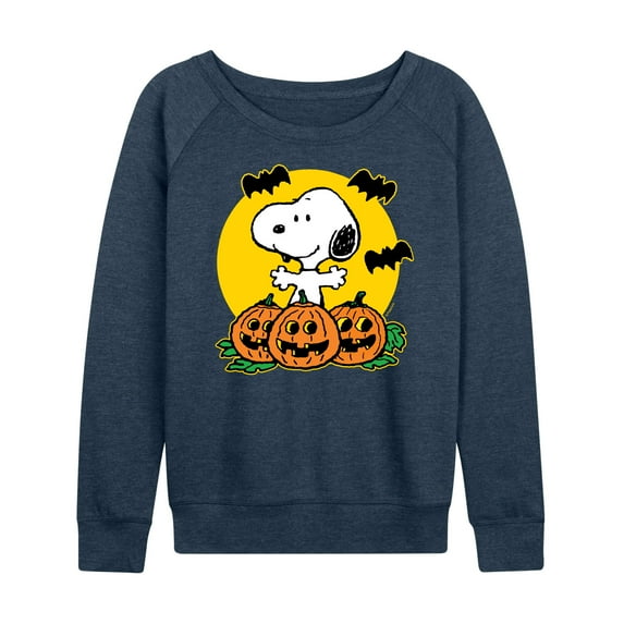 Peanuts - Snoopy Pumpkin Patch - Women's Lightweight French Terry Long Sleeve Shirt