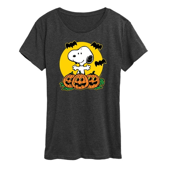 Peanuts - Snoopy Pumpkin Patch -Women's Short Sleeve Graphic T-Shirt