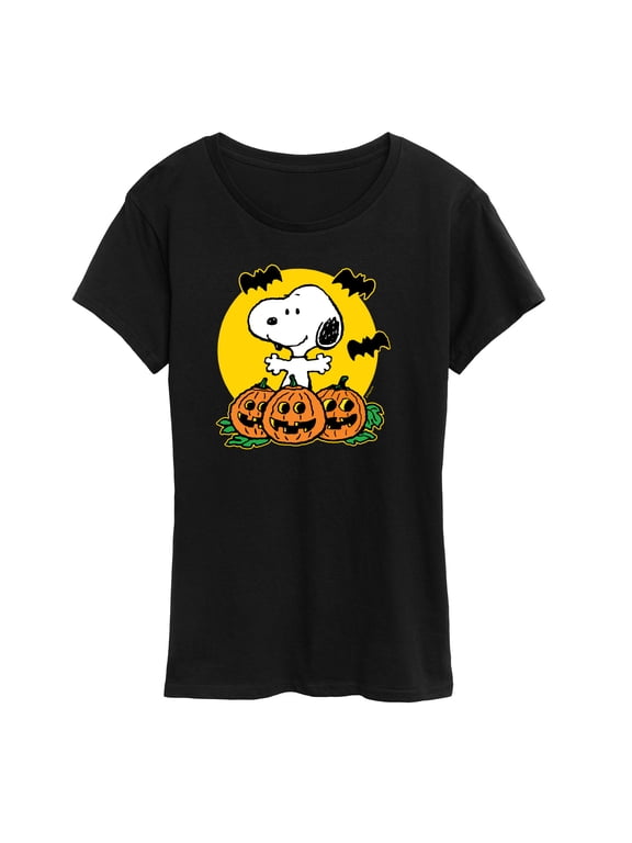 - Snoopy Pumpkin Patch Women's Short Sleeve Graphic T-Shirt