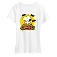thumbnail image 1 of Peanuts - Snoopy Pumpkin Patch -Women's Short Sleeve Graphic T-Shirt, 1 of 6