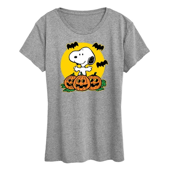 Peanuts - Snoopy Pumpkin Patch -Women's Short Sleeve Graphic T-Shirt