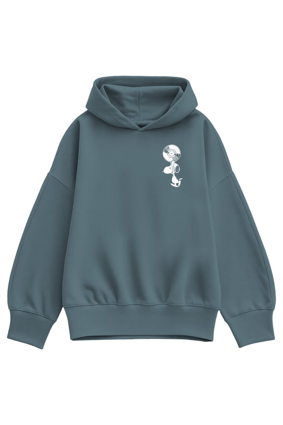 - Snoopy Radio - Women's Oversized Fleece Hoodie Sweatshirt