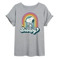 thumbnail image 1 of Peanuts - Snoopy Rainbow Clouds - Women's Oversized T-Shirt, 1 of 6