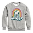 thumbnail image 1 of Peanuts - Snoopy Rainbow Clouds - Toddler And Youth Crewneck Fleece Sweatshirt, 1 of 6