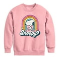 thumbnail image 1 of Peanuts - Snoopy Rainbow Clouds - Toddler And Youth Crewneck Fleece Sweatshirt, 1 of 5