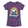 thumbnail image 1 of Peanuts - Snoopy Rainbow Clouds  - Toddler And Youth Girls Short Sleeve Graphic T-Shirt, 1 of 6