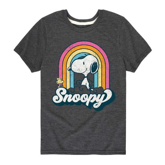 Peanuts - Snoopy Rainbow Clouds - Toddler And Youth Short Sleeve Graphic T-Shirt