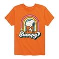 thumbnail image 1 of Peanuts - Snoopy Rainbow Clouds - Toddler And Youth Short Sleeve Graphic T-Shirt, 1 of 6