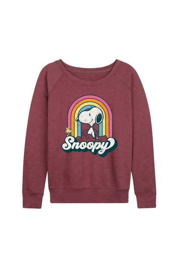 - Snoopy Rainbow Clouds - Women's Lightweight French Terry Long Sleeve Shirt