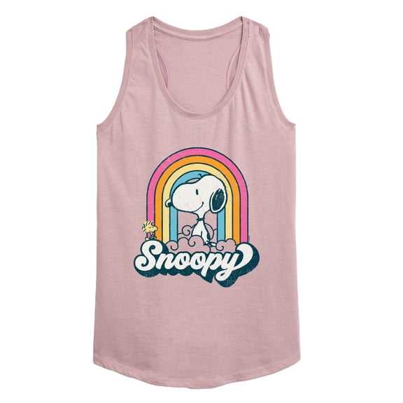 Peanuts - Snoopy Rainbow Clouds - Women's Racerback Tank Top
