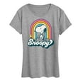 thumbnail image 1 of Peanuts - Snoopy Rainbow Clouds - Women's Short Sleeve Graphic T-Shirt, 1 of 6