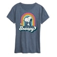 thumbnail image 1 of Peanuts - Snoopy Rainbow Clouds - Women's Short Sleeve Graphic T-Shirt, 1 of 6