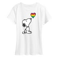 thumbnail image 1 of Peanuts - Snoopy Rainbow Heart - Ladies Short Sleeve Classic Fit Tee, 1 of 6