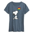 thumbnail image 1 of Peanuts - Snoopy Rainbow Heart Short Sleeve Graphic T-Shirt, 1 of 6