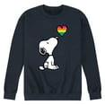 thumbnail image 1 of Peanuts - Snoopy Rainbow Heart - Men's Crew Neck Fleece Pullover, 1 of 6