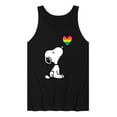 thumbnail image 1 of Peanuts - Snoopy Rainbow Heart - Men's Jersey Tank Top, 1 of 6