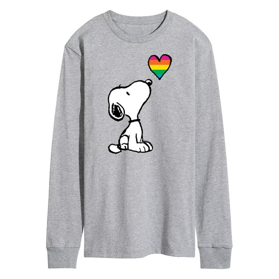 Peanuts - Snoopy Rainbow Heart - Men's Long Sleeve T-Shirt