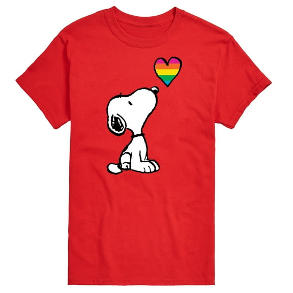 Peanuts - Snoopy Rainbow Heart - Men's Short Sleeve Graphic T-Shirt