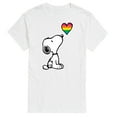thumbnail image 1 of Peanuts - Snoopy Rainbow Heart - Men's Short Sleeve Graphic T-Shirt, 1 of 6