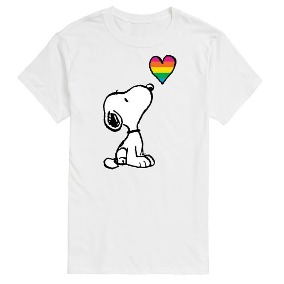 Peanuts - Snoopy Rainbow Heart - Men's Short Sleeve Graphic T-Shirt