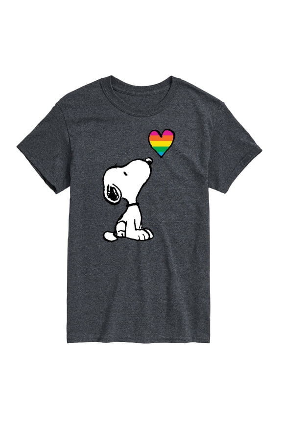 - Snoopy Rainbow Heart - Men's Short Sleeve Graphic T-Shirt