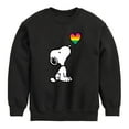 thumbnail image 1 of Peanuts - Snoopy Rainbow Heart - Toddler & Youth Crewneck Fleece Sweatshirt, 1 of 6