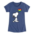 thumbnail image 1 of Peanuts - Snoopy Rainbow Heart - Toddler & Youth Girls Short Sleeve Graphic T-Shirt, 1 of 6
