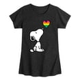 thumbnail image 1 of Peanuts - Snoopy Rainbow Heart - Toddler & Youth Girls Short Sleeve Graphic T-Shirt, 1 of 6