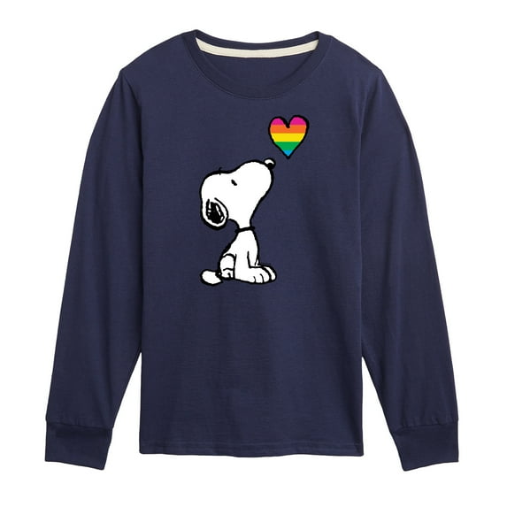 Peanuts - Snoopy Rainbow Heart - Toddler & Youth Long Sleeve Graphic T-Shirt