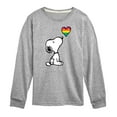 thumbnail image 1 of Peanuts - Snoopy Rainbow Heart - Toddler & Youth Long Sleeve Graphic T-Shirt, 1 of 6