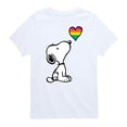 thumbnail image 1 of Peanuts - Snoopy Rainbow Heart - Toddler & Youth Short Sleeve Graphic T-Shirt, 1 of 6
