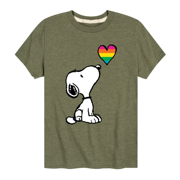 Peanuts - Snoopy Rainbow Heart - Toddler & Youth Short Sleeve Graphic T-Shirt