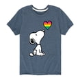 thumbnail image 1 of Peanuts - Snoopy Rainbow Heart - Toddler & Youth Short Sleeve Graphic T-Shirt, 1 of 6