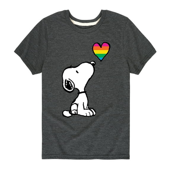 Peanuts - Snoopy Rainbow Heart - Toddler & Youth Short Sleeve Graphic T-Shirt