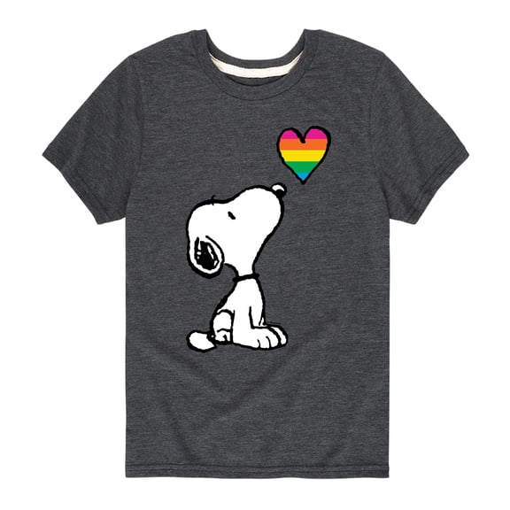 Peanuts - Snoopy Rainbow Heart - Toddler & Youth Short Sleeve Graphic T-Shirt