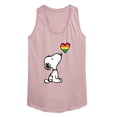 thumbnail image 1 of Peanuts - Snoopy Rainbow Heart - Women's Racerback Tank Top, 1 of 6