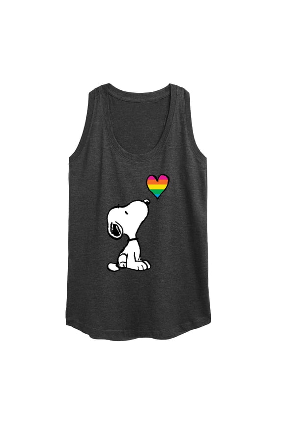 - Snoopy Rainbow Heart - Women's Racerback Tank Top