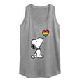 thumbnail image 1 of Peanuts - Snoopy Rainbow Heart - Women's Racerback Tank Top, 1 of 6