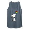 thumbnail image 1 of Peanuts - Snoopy Rainbow Heart - Women's Racerback Tank Top, 1 of 6