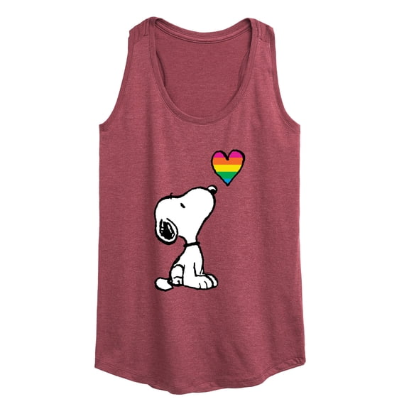 Peanuts - Snoopy Rainbow Heart - Women's Racerback Tank Top