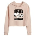 thumbnail image 1 of Peanuts - Snoopy Record Collector - Juniors Cropped Pullover Hoodie, 1 of 5