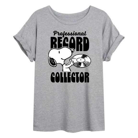 Peanuts - Snoopy Record Collector - Women's Oversized T-Shirt