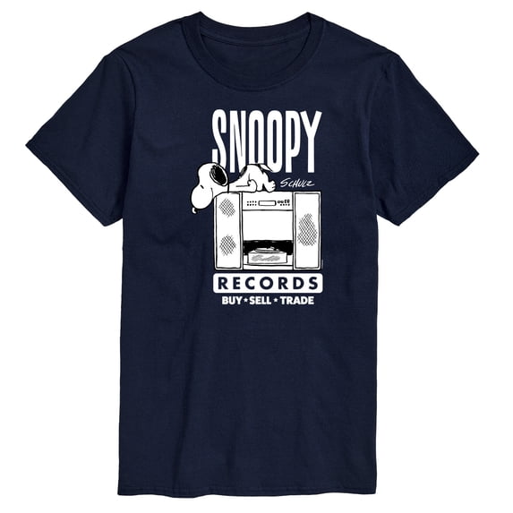 Peanuts - Snoopy Records - Men's Short Sleeve Graphic T-Shirt